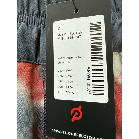 NWT Peloton 7" Bolt Short FOUR‎ LAPS X PELOTON Activewear Men’s Medium - Picture 4 of 11